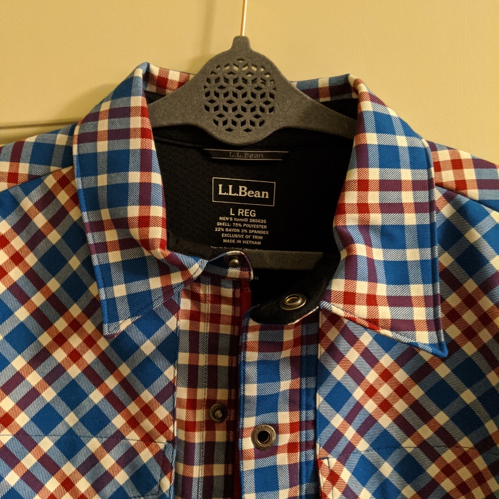 LL Bean Plaid Traverse Jacket
